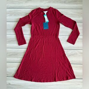 Market & Spruce Alexa Wide Rib Cozy Dress Red Small NWT STITCH FIX